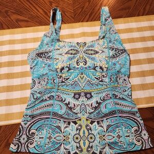 Athleta Blue Embellished Fitted Camisole